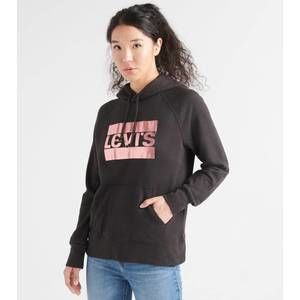 Levi's Black/Rose Gold Metallic Logo Hoodie, M